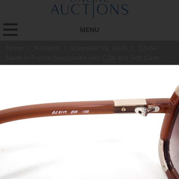 Chloe Brown and Gold Sunglasses main image 8
